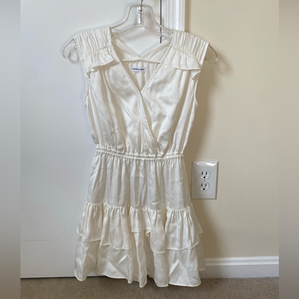 Designers, Remix Emme ruffle dress in cream size 12